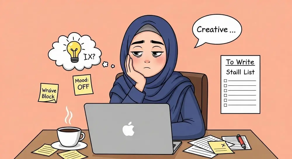 mood ngajak libur saat mau menulis