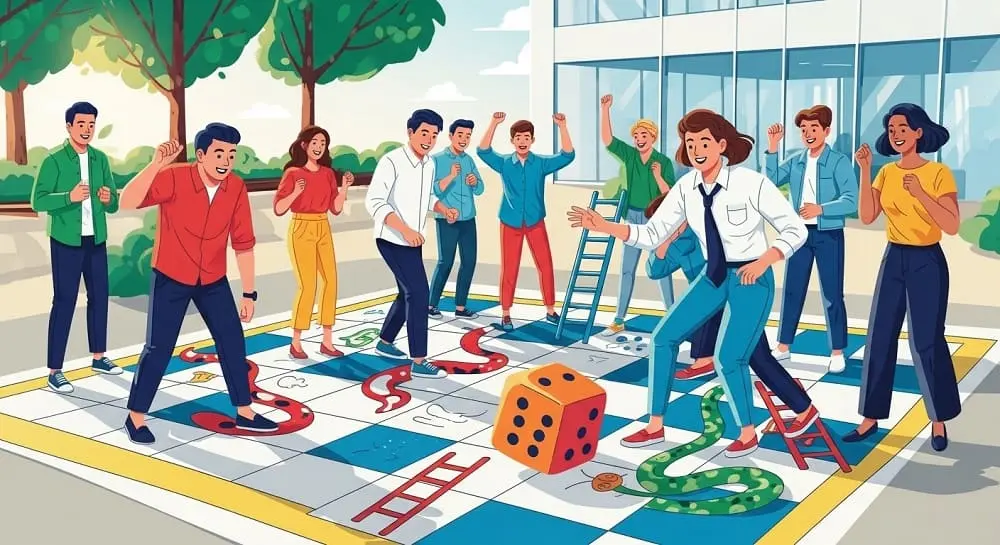 ular tangga raksasa sewaan untuk acara gathering kantor