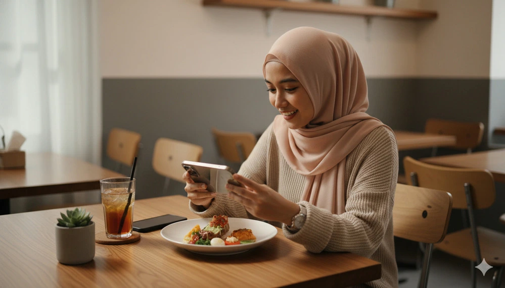 makanan harus difoto dulu