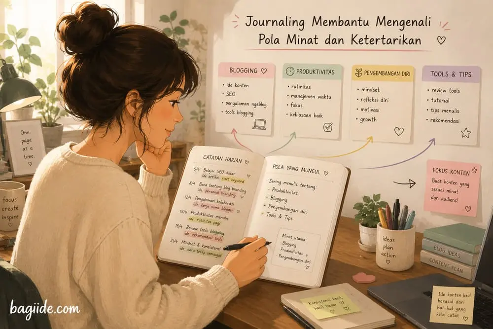 journaling bisa memahami pola minat dan ketertarikan blogger