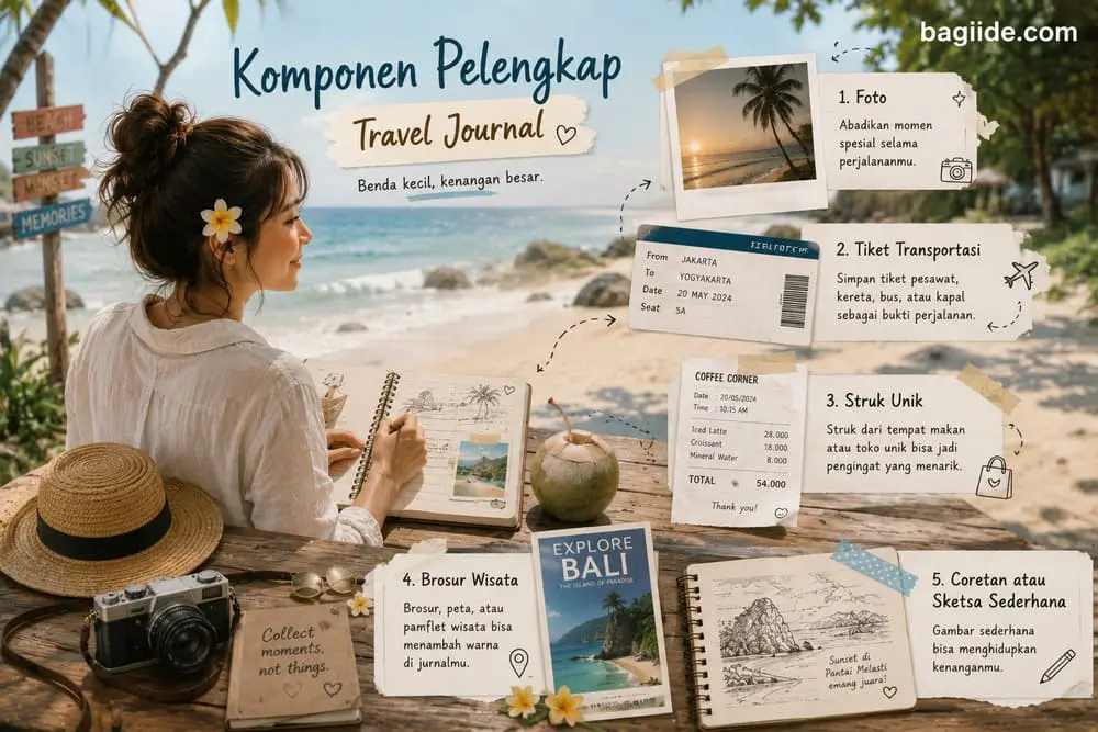 
komponen pelengkap dalam catatan perjalanan