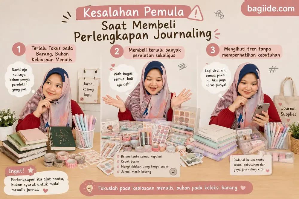 kesalahan saat membeli perlengkapan journaling